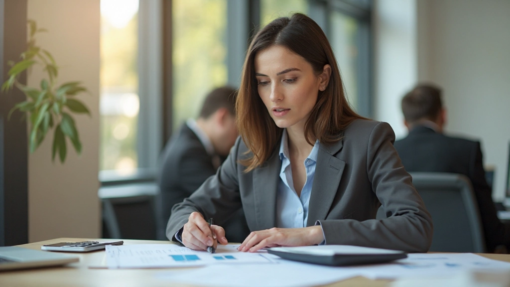 Финансовые документы и калькулятор на рабочем столе для планирования бюджета